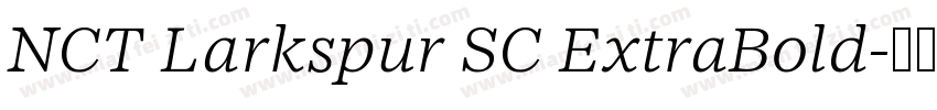 NCT Larkspur SC ExtraBold字体转换